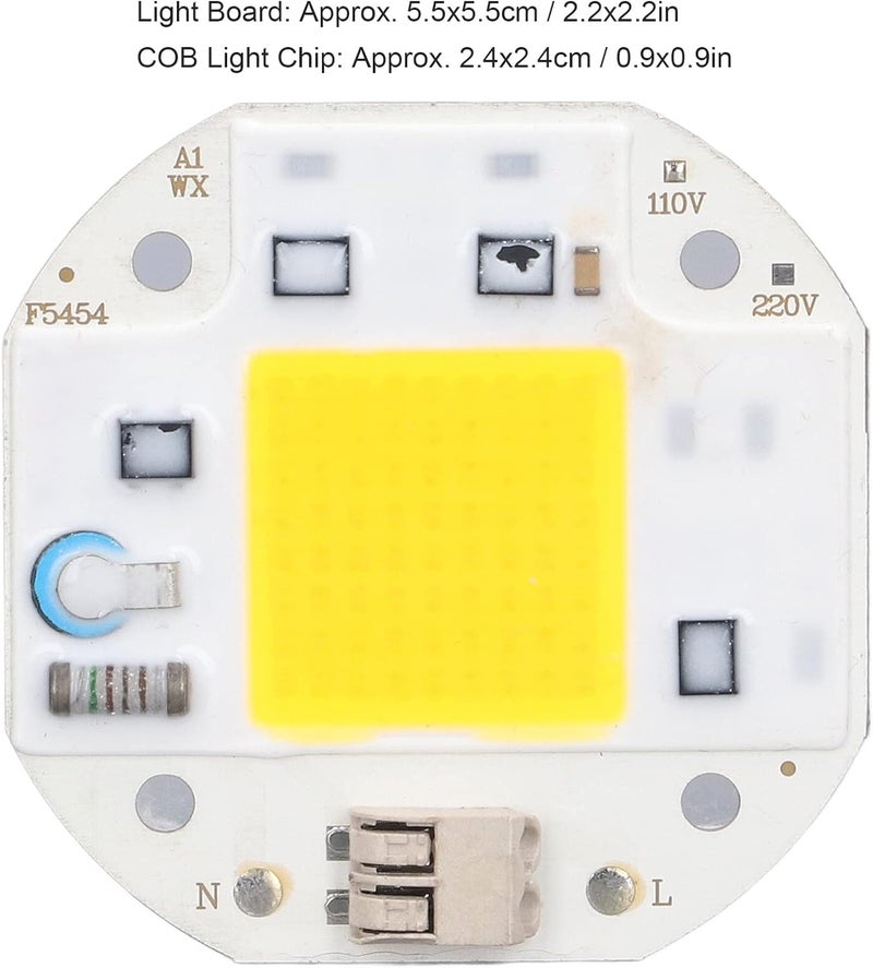 يدعم التوزيع الإقليمي شريحة ضوء Yosoo Cob LED Cob 100W مصباح قيادة عالي الإضاءة حبات مصباح ثريا معلقة شريحة LED Cob 100W 110V تركيبات إضاءة سوداء (70W أبيض دافئ) تصميم خليجي عملي شائع - Image 2