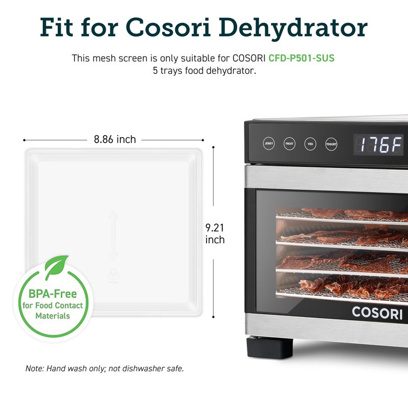 COSORI Food Dehydrator Accessories, Fruit Leather Roll Sheets for 5 Tray P501-SUS and Other Models, BPA-Free, P501FR-WUS, 2 Pack - Image 3