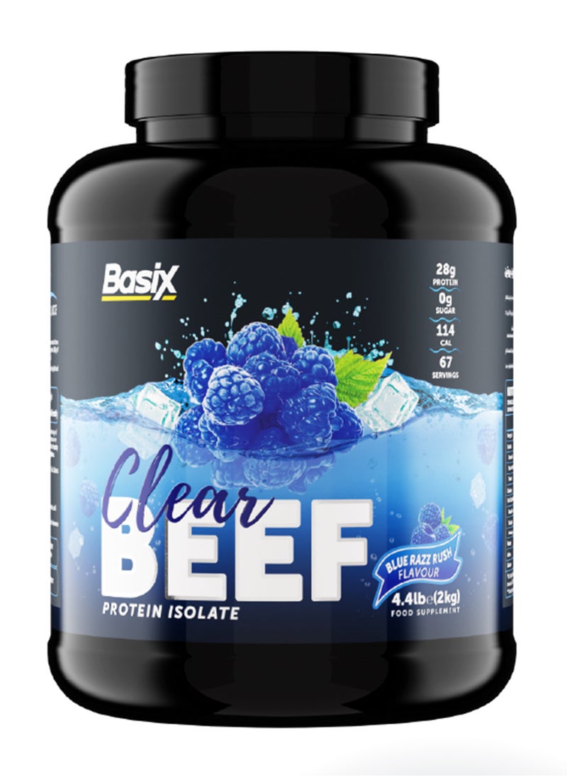 Basix Beef Protein Isolate Blue Razz Rush Flavour 4.4lb  - Image 1