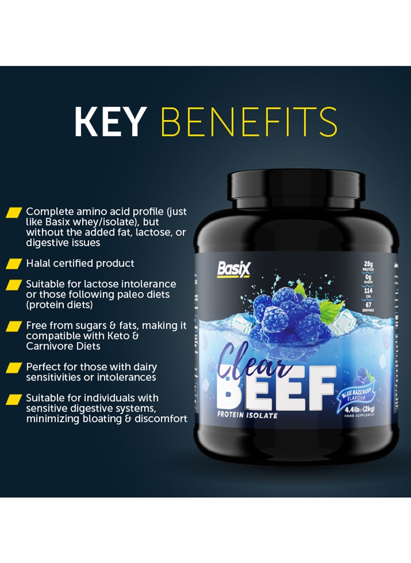 Basix Beef Protein Isolate Blue Razz Rush Flavour 4.4lb  - Image 4
