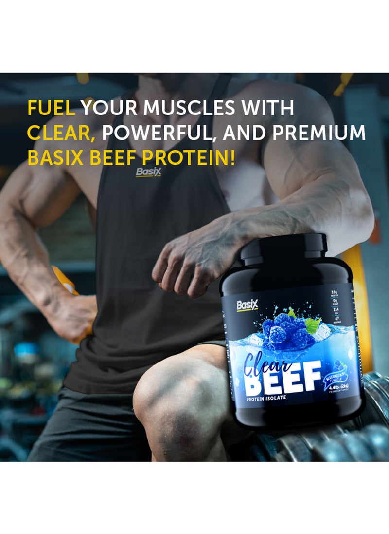 Basix Beef Protein Isolate Blue Razz Rush Flavour 4.4lb  - Image 5