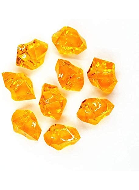 Promote Promote Trader Pack of 200 Gram Acrylic Diamonds Faux Crystals for Home Decor Succulent Plant Stones Decorative Stones for Plant Pot Aquarium Fish Tank Landscaping Vase Fillers OrnamentsOrange  - Image 4