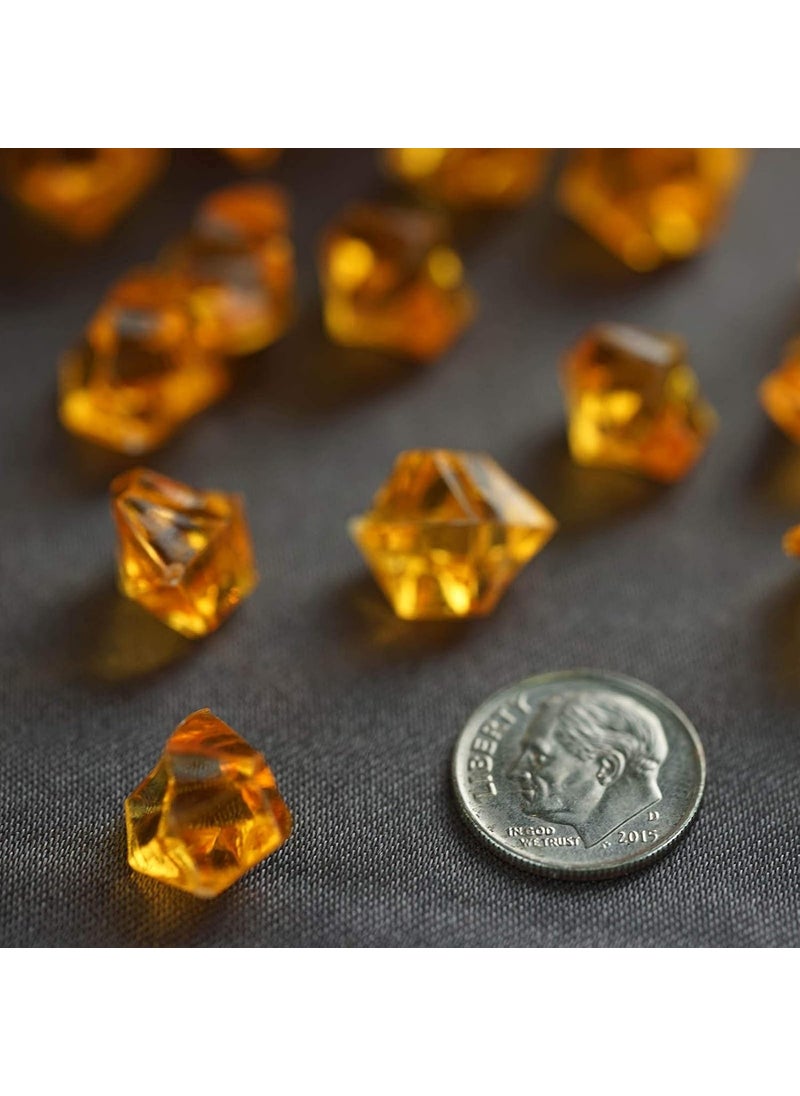 Promote Promote Trader Pack of 200 Gram Acrylic Diamonds Faux Crystals for Home Decor Succulent Plant Stones Decorative Stones for Plant Pot Aquarium Fish Tank Landscaping Vase Fillers OrnamentsOrange  - Image 3
