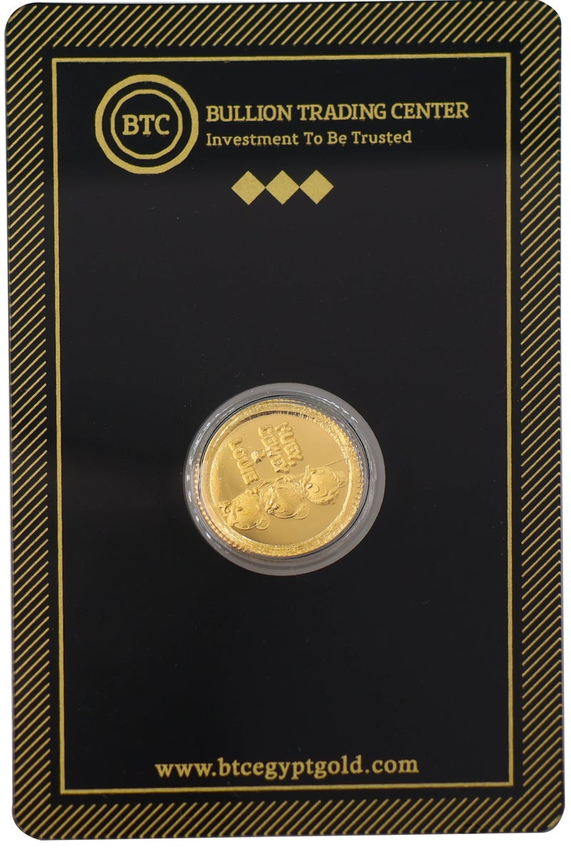 بي تي سي جنيه ذهب كركور وفرفور وزرزور عيار 24 بوزن 4 غرام - Image 1