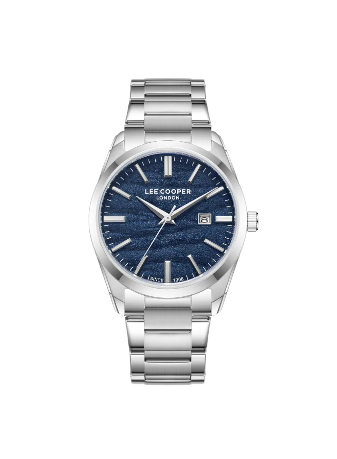 لي كوبر ساعة يد رجالية معدنية تناظرية ٤١ مم