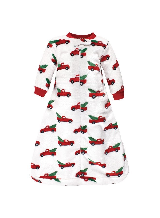 hudson baby Hudson Baby Unisex Baby Plush Long-Sleeve Sleeping Bag, Sack, Wearable Blanket, Christmas Tree Truck, 0-9 Months  - Image 3