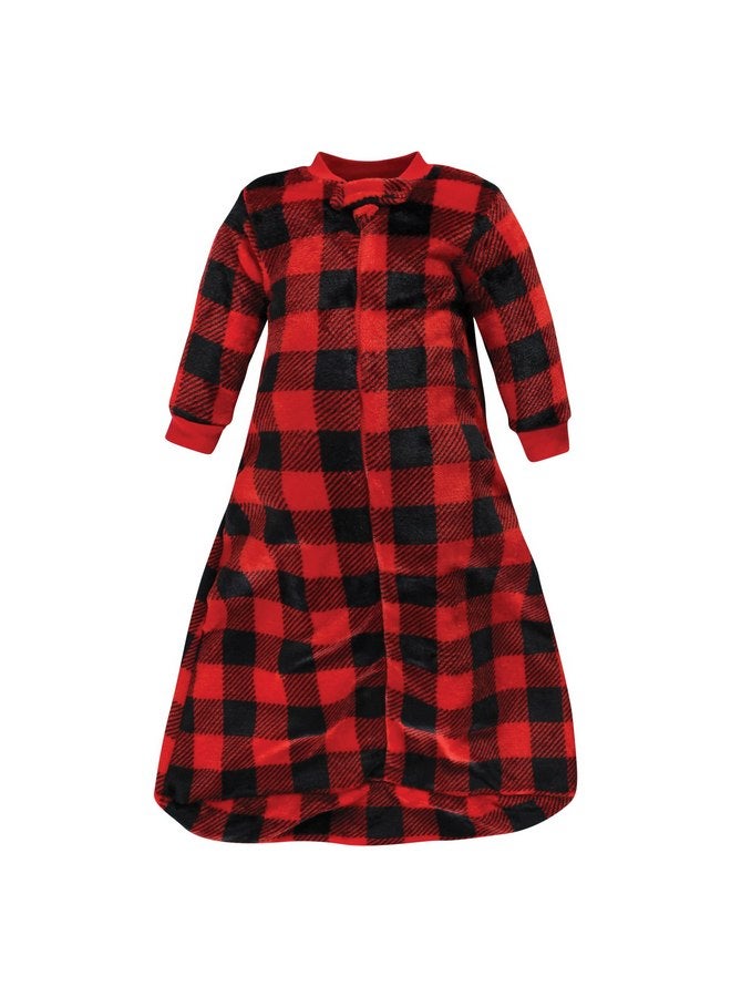 hudson baby Hudson Baby Unisex Baby Plush Long-Sleeve Sleeping Bag, Sack, Wearable Blanket, Christmas Tree Truck, 0-9 Months  - Image 4