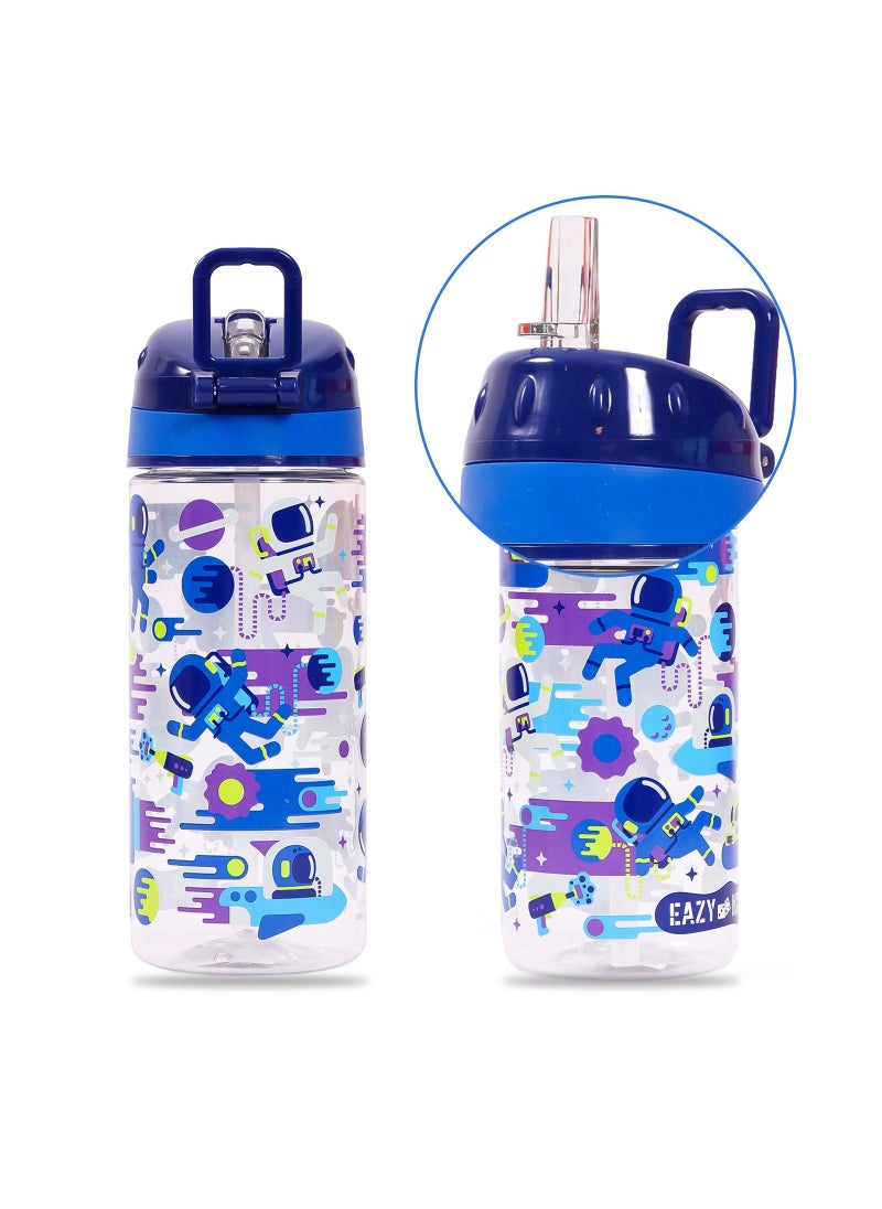 Eazy Kids - Eazy Kids Lunch Box and Tritan Water Bottle w/ Carry handle Astronauts-Blue 420ml - Image 1