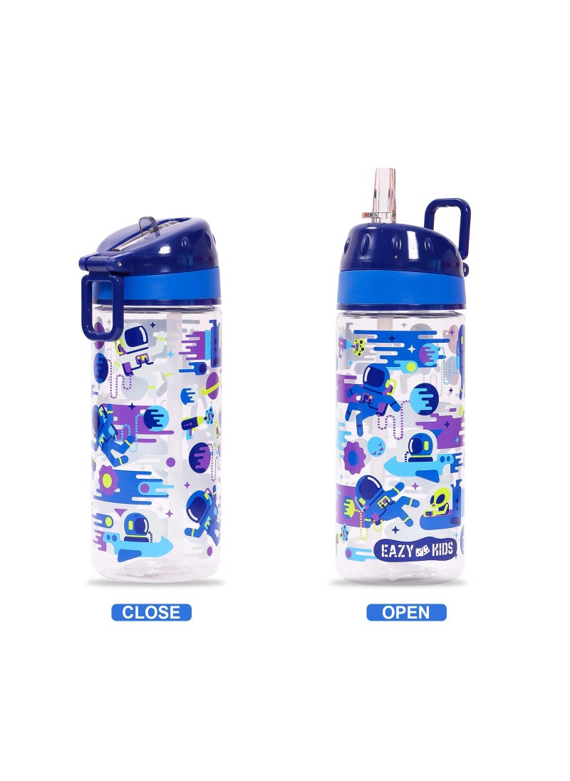 Eazy Kids - Eazy Kids Lunch Box and Tritan Water Bottle w/ Carry handle Astronauts-Blue 420ml - Image 1