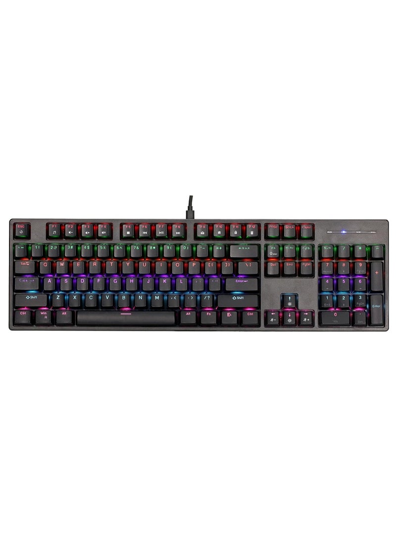 XTRIKE ME GK-918 Rainbow Backlight Blue Switch Mechanical Gaming Keyboard - Image 1