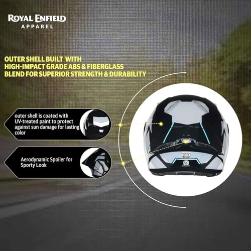 Royal Enfield Stealth MOD TECHBOX Modular Helmet | Certification: ISI & DOT | Shell Construction: High Impact Grade ABS & Fiberglass Composite | Weight: 1200 +/-50 | Grey XL - Image 5