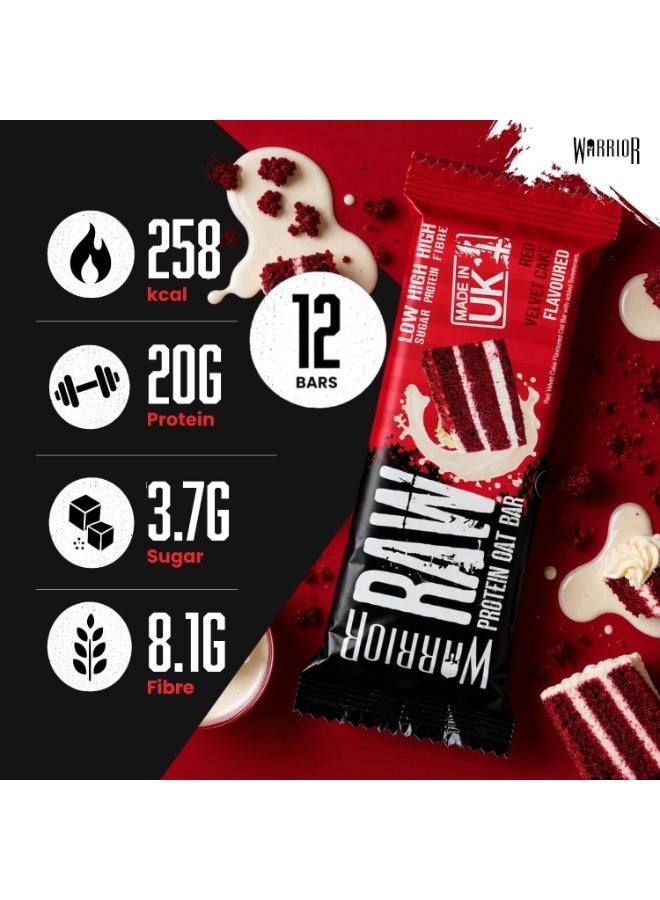 Warrior Raw Protein Flapjack Red Velvet Cake 12 x 75g - Image 3