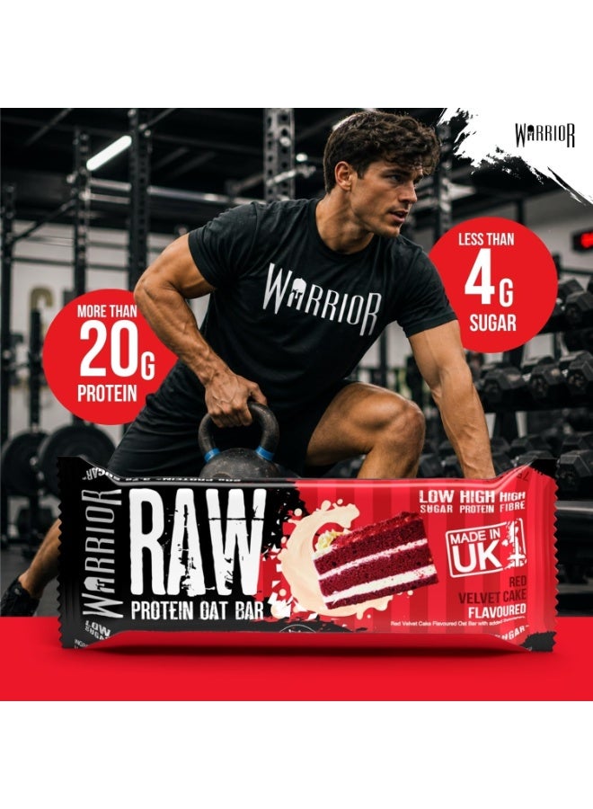 Warrior Raw Protein Flapjack Red Velvet Cake 12 x 75g - Image 4