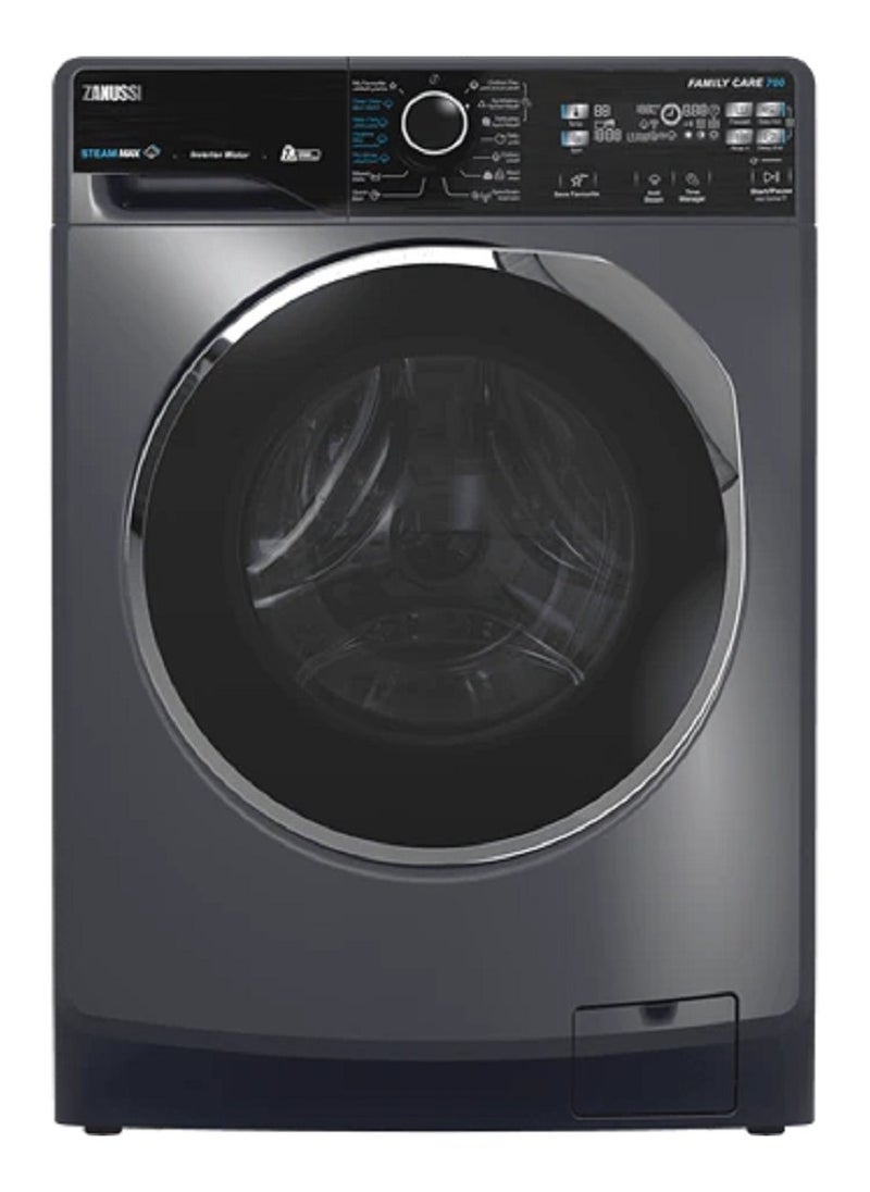 ZANUSSI Zanussi Steammax Inverter Washing Machine, 7 Kg, Dark Grey - ZWF7221DL7 