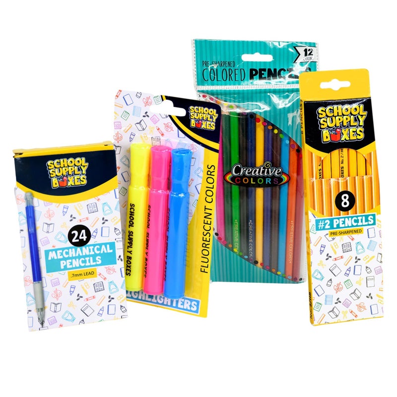 School Supply Boxes Ultimate High School and College Bundle | 1 Box | School Supply Boxes - Back to School Essentials | Includes Notebooks, Tab Dividers, Pencils, Highlighters, & More - Image 5