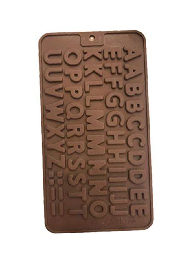 Silicone Alphabet Mould Brown 22x12centimeter