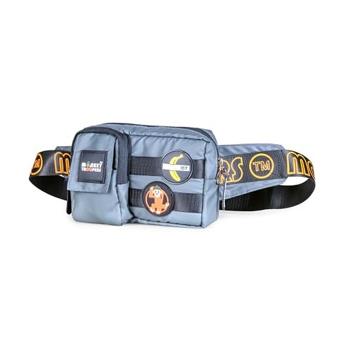 MONKEY TROOPERS Webby Waist Bag, Crossbody, Chest Bag for Men Women Girls Boys, Lightweight, Durable, Travel, Hikking, Casual, Dailyuse, Water Resistant (Grey) - Image 3