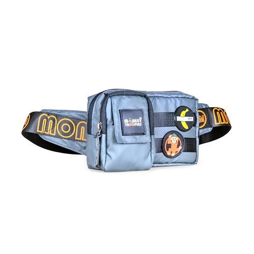 MONKEY TROOPERS Webby Waist Bag, Crossbody, Chest Bag for Men Women Girls Boys, Lightweight, Durable, Travel, Hikking, Casual, Dailyuse, Water Resistant (Grey) - Image 4