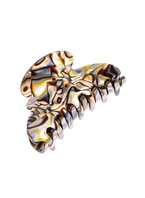 France Luxe - France Luxe Couture Jaw Hair Clip - Onyx - French Medium Hair Clips - Claw Clip for Thick Hair - Cellulose Acetate Claw Clips - Image 1