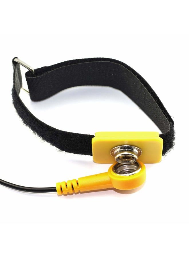 Tegg 1-Pack ESD Wrist Strap Adjustable Anti Static Bracelet with Grounding Wire Electrostatic Discharge Bands Static-Release Wristband with Clip - Image 2