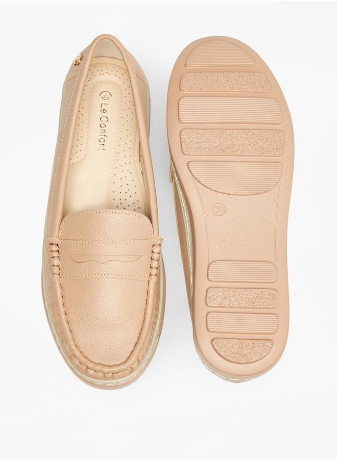 Le Confort Solid Slip-On Moccasins  - Image 5