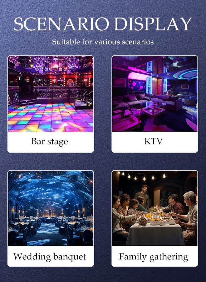 DUNISO Party Lights，Dj Disco Ball Light with Pattern Projection and Sound Activated，LED Stage Lights Colorful Lighting Projection Ball Lights with Remote Control，for Parties Indoor Dance Birthday Rave Bar Karaoke Christmas Wedding Show Club - Image 4