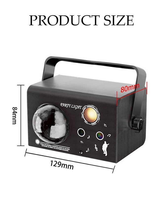 DUNISO Party Lights，Dj Disco Ball Light with Pattern Projection and Sound Activated，LED Stage Lights Colorful Lighting Projection Ball Lights with Remote Control，for Parties Indoor Dance Birthday Rave Bar Karaoke Christmas Wedding Show Club - Image 2