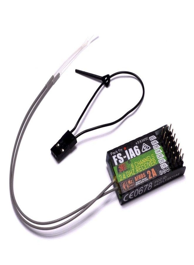 Flysky مستقبل YoungRC Flysky FS-iA6 2.4G 6CH للتحكم عن بعد مع هوائي مزدوج متوافق مع FS-i4 i6 i10 GT2E GT2F GT2G مرسل RC210 (مستقبل FS-iA6) - Image 1