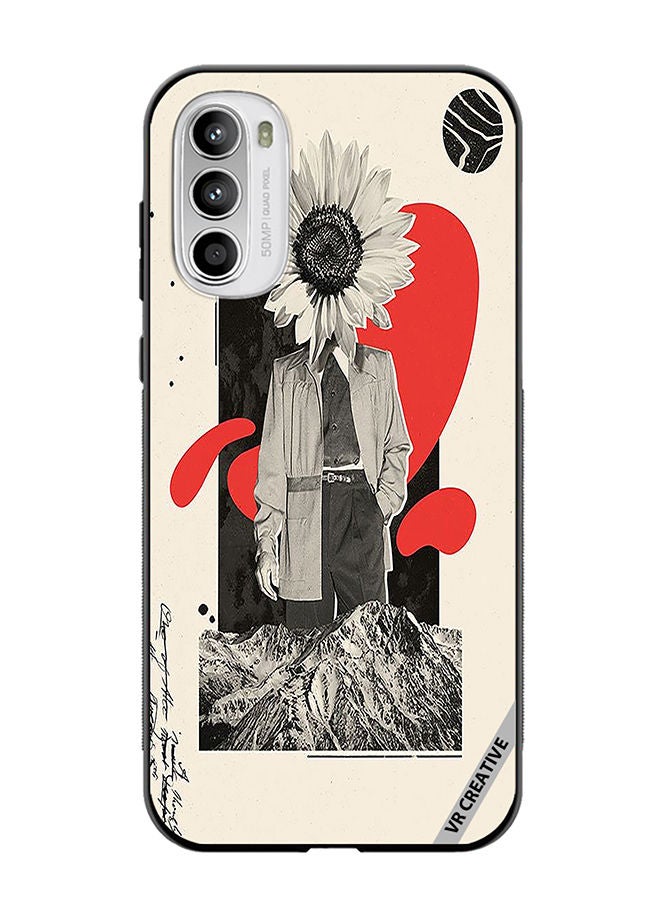 VR CREATIVE Protective Case Cover For Motorola Moto G82 Flower Face Of A Man Design Multicolour - Image 1