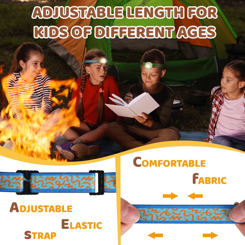 EverBrite LED Headlamp Rechargeable Kids Headlamp with RGB Mode and Adjustable Headband, 3 Modes Multicolor Headlamp for Camping, Reading, Exploring, Halloween, Christmas - Image 5