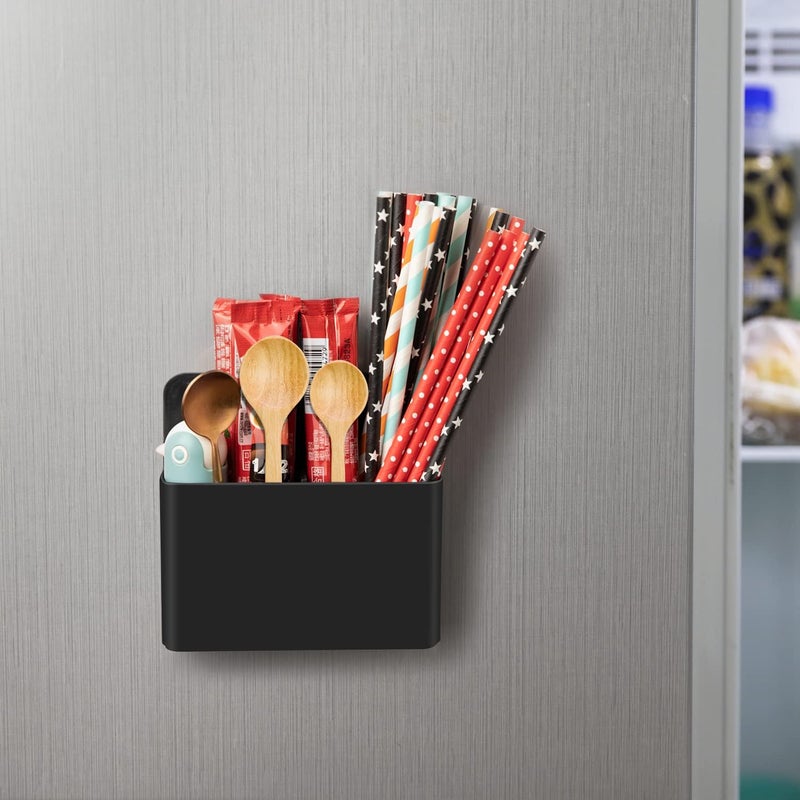 MoKo Magnetic Dry Erase Marker Holder, Pen Pencil Holder Storage Organizer for Whiteboard, Refrigerator, Locker and Other Magnetic Surfaces - Black - Image 5