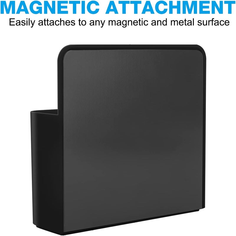 MoKo Magnetic Dry Erase Marker Holder, Pen Pencil Holder Storage Organizer for Whiteboard, Refrigerator, Locker and Other Magnetic Surfaces - Black - Image 4
