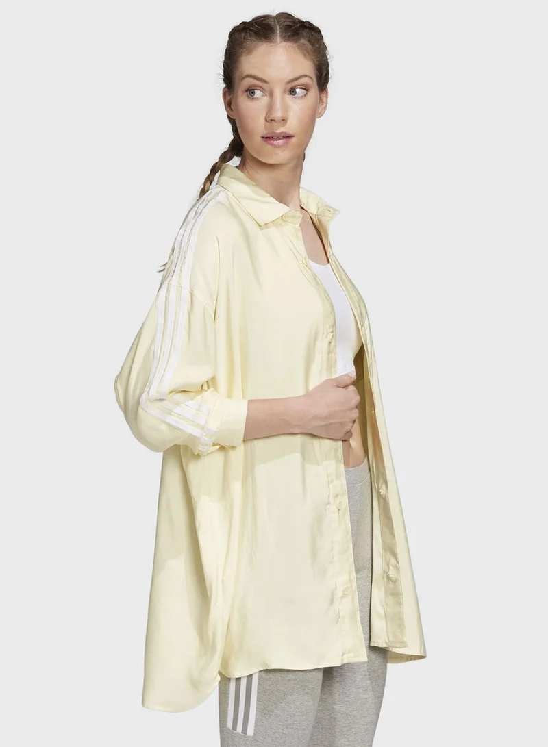 adidas Originals adicolor Satin Button Up Shirt