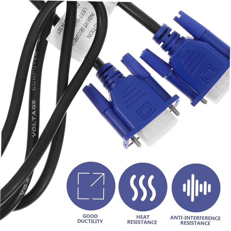 POPETPOP 6ft VGA Cable 2 Pack for PC Monitor Projector High Definition Male to Male Connector - Image 5