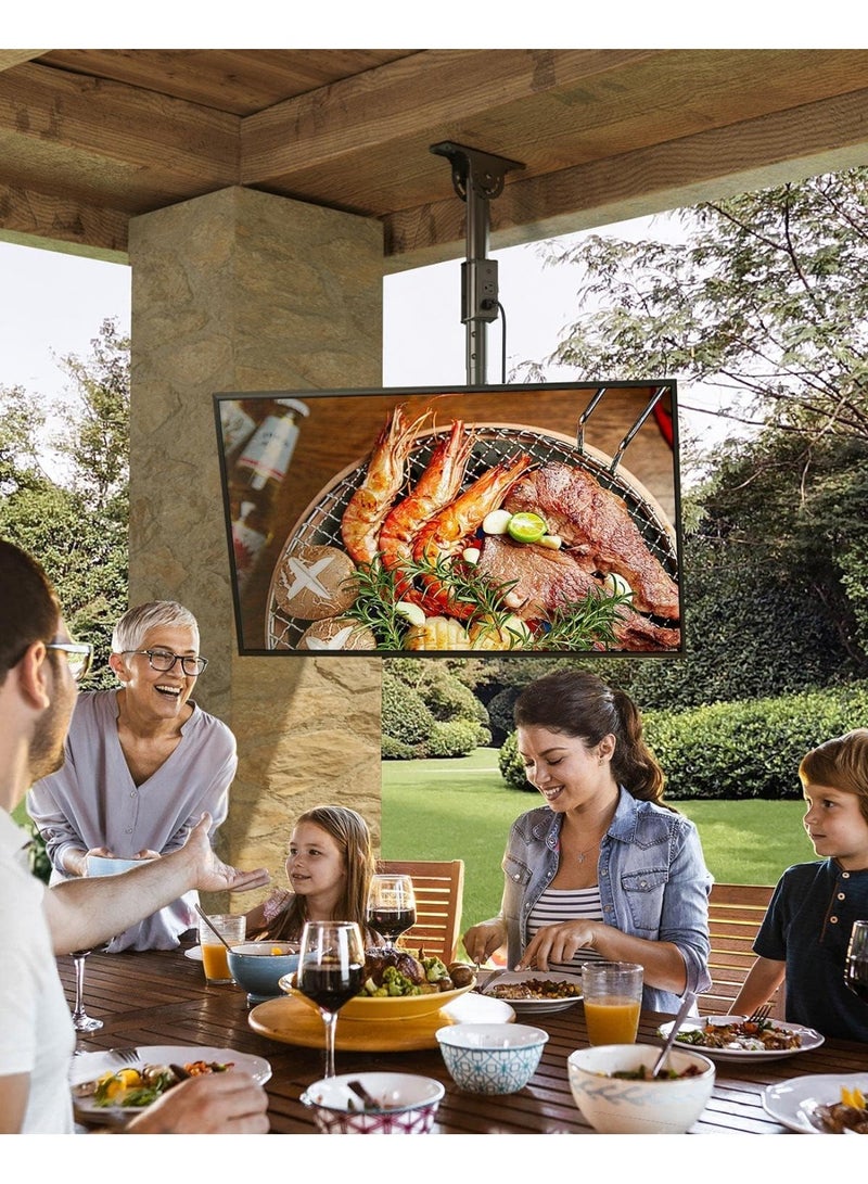 Ceiling TV Mount for 26–65 Inch Screens – Adjustable Height with Tilt and Swivel – Heavy-Duty Bracket for LCD, LED, and Flat Screens - Image 4