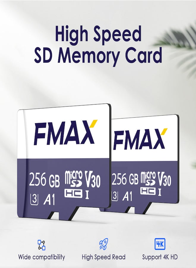 FMAX 256GB Micro SDXC Memory Card TLC Nand Design and Up to 38MB/s Write Speed ​​Enjoy Exceptional Performance - Image 1
