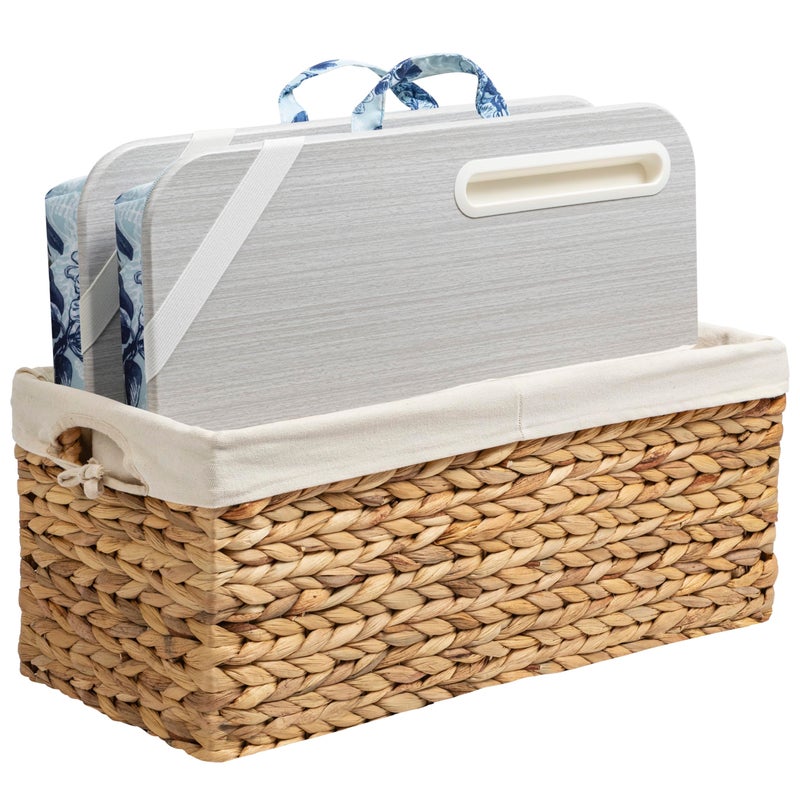 LAPGEAR Designer Lap Desk 2-Pack with Storage Basket, Phone Slot & Device Ledge â€“ Blue Blossoms â€“ Fits Laptops up to 15.6" â€“ Style No. 70433 - Image 1