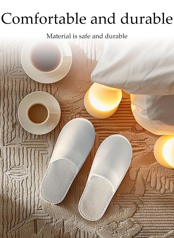 DUNISO 28 Pairs of Disposable Slippers Thicken Non Slip Disposable Slippers for Guest Portable Household Use Travel Slippers Closed Toe Ultra Soft Lightweight Slippers Disposable Hotel Slipper Indoor Slipper for Travel, Party Guest, Hotel and Spa - Image 2