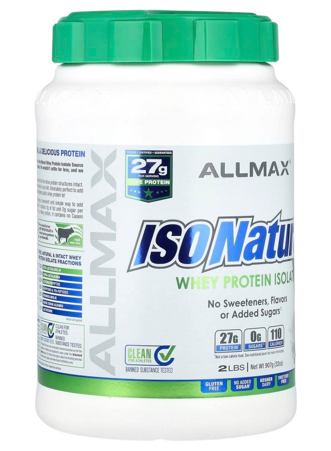 Allmax آيسوناتشورال™ بروتين مصل اللبن المعزول بدون نكهة 2 رطل (907 جرام) - Image 2