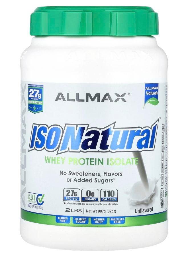 Allmax آيسوناتشورال™ بروتين مصل اللبن المعزول بدون نكهة 2 رطل (907 جرام) - Image 1