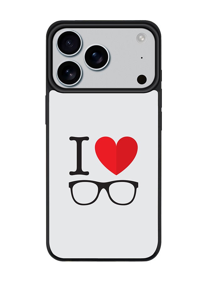 Stylizedd iPhone 17 Pro Case, [Compatible with MagSafe] Slim Magnetic cover Phone Case iPhone 17 Pro -I Love Glasses - Image 1
