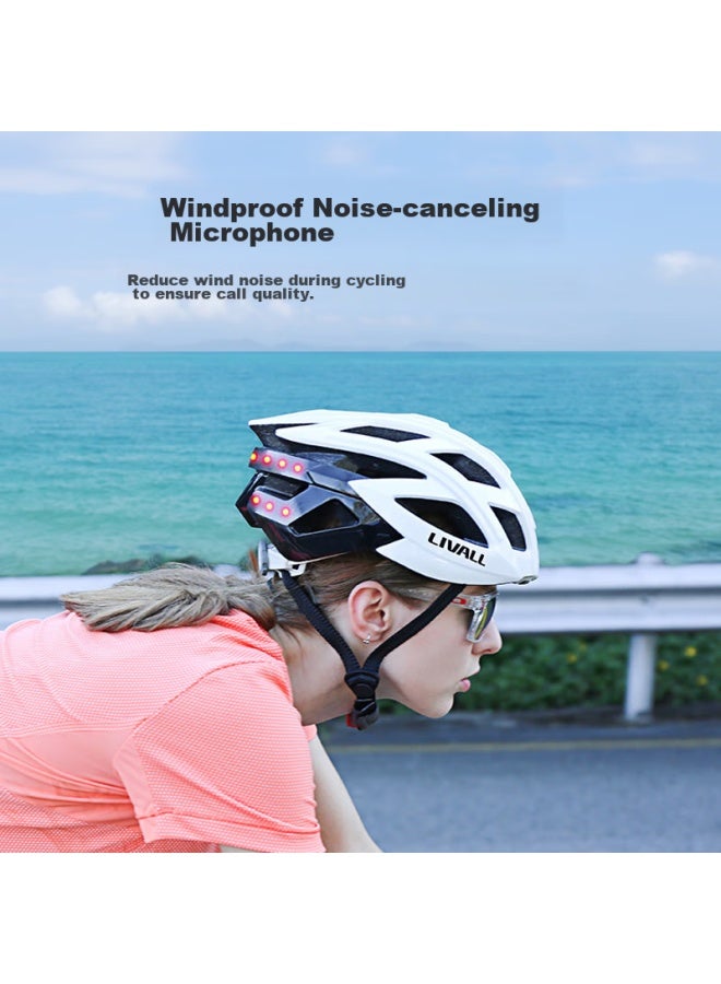Livall Smart Cycling Helmet, Bicycle Mountain Road Bike Helmet With Bluetooth Voice Control, For Adult Men And Women, Bh60, White - Image 5