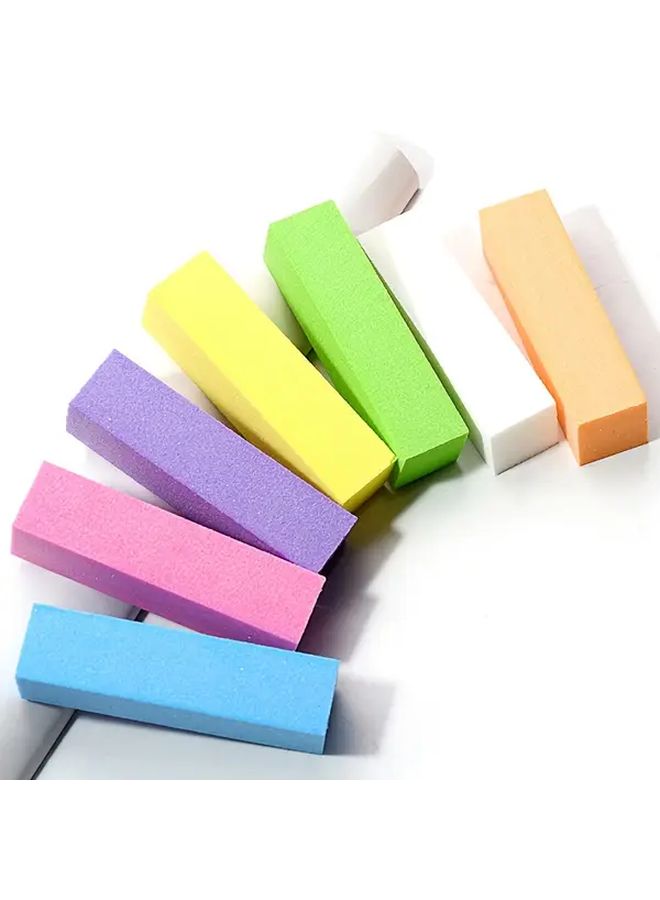 20 Pcs Soft Sponge Nail Files Mix Colors For Manicure Pedicure Gentle Nail Care - Image 1