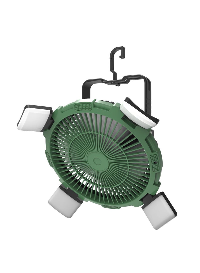 عام مروحة كهربائية، مروحة صغيرة صامتة قابلة لإعادة الشحن للطلاب في السكن الجامعي، ضروريات التخييم الخارجية الخاصة، مروحة مكتب صغيرة محمولة بخطاف - Image 1