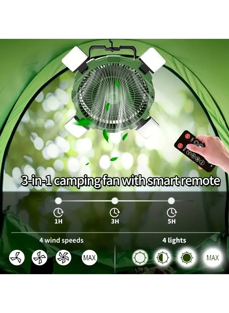 عام مروحة كهربائية، مروحة صغيرة صامتة قابلة لإعادة الشحن للطلاب في السكن الجامعي، ضروريات التخييم الخارجية الخاصة، مروحة مكتب صغيرة محمولة بخطاف - Image 4