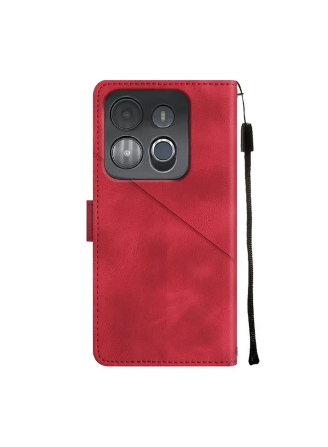 Zaboon Case For Infinix Smart 7 X6515 Skin-feel Embossed Leather Phone Case - Image 3