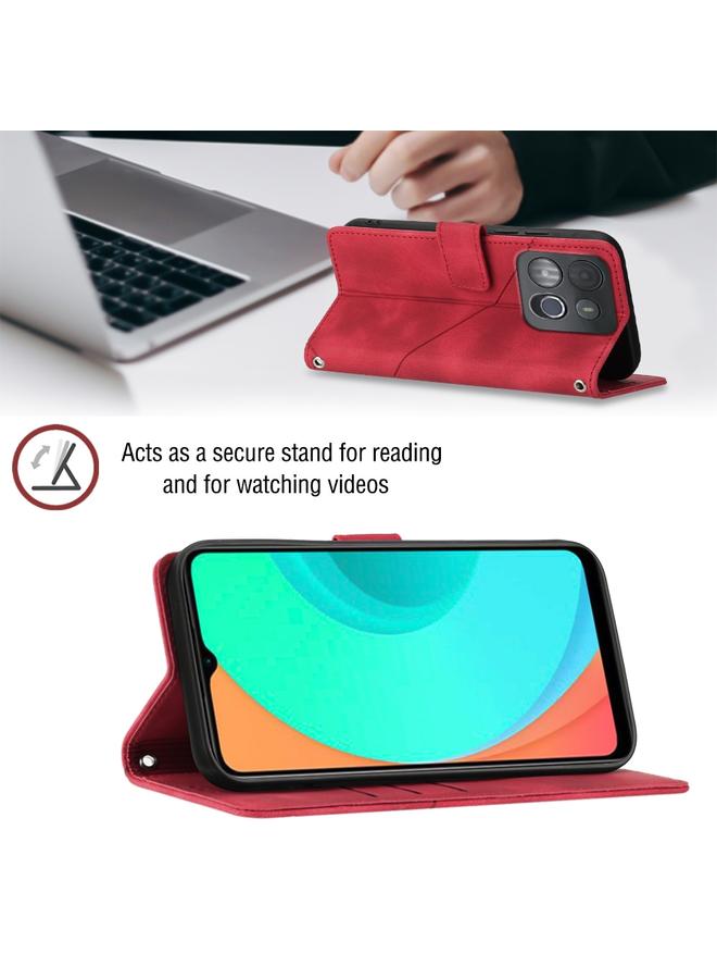 Zaboon Case For Infinix Smart 7 X6515 Skin-feel Embossed Leather Phone Case - Image 5