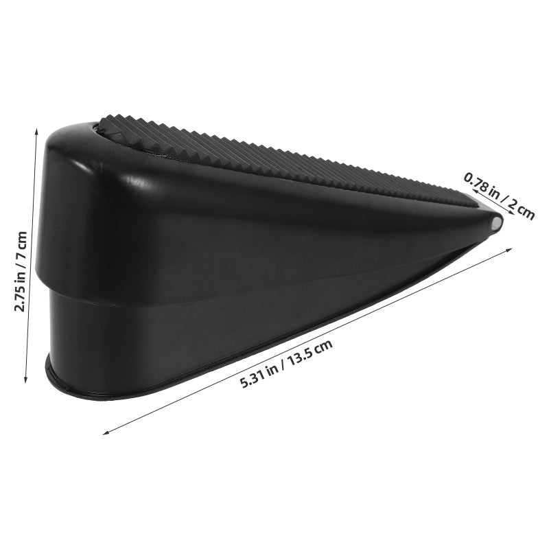 Heavy Duty Adjustable Rubber Door Stopper Wedge With Spring For Home And Office Floor Protection Black - Image 3
