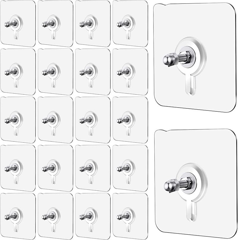 HOUSONIC Enterprise Screw Free Wall Hook,Waterproof and Rustproof to use Inside Kitchen, Bathroom, Home and Office,Self Adhesive Hook(Pack of 15) - Image 1