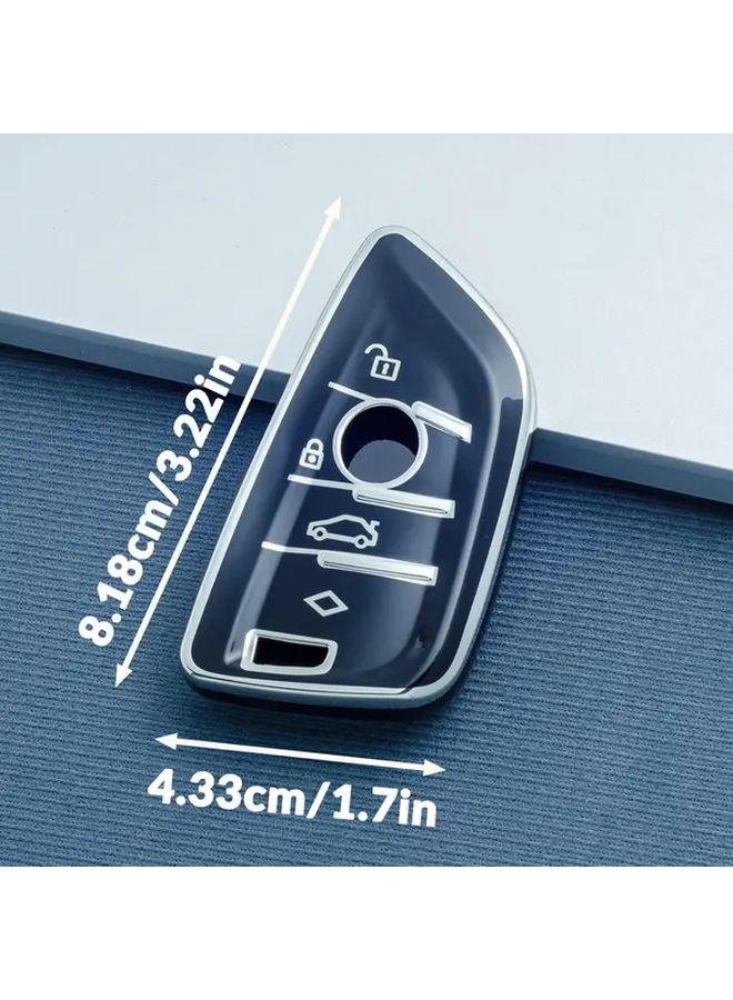 White TPU Key Fob Cover for BMW 2 3 5 6 7 Series X1 X2 X3 X5 X6 F15 F16 G20 G30 - Image 2